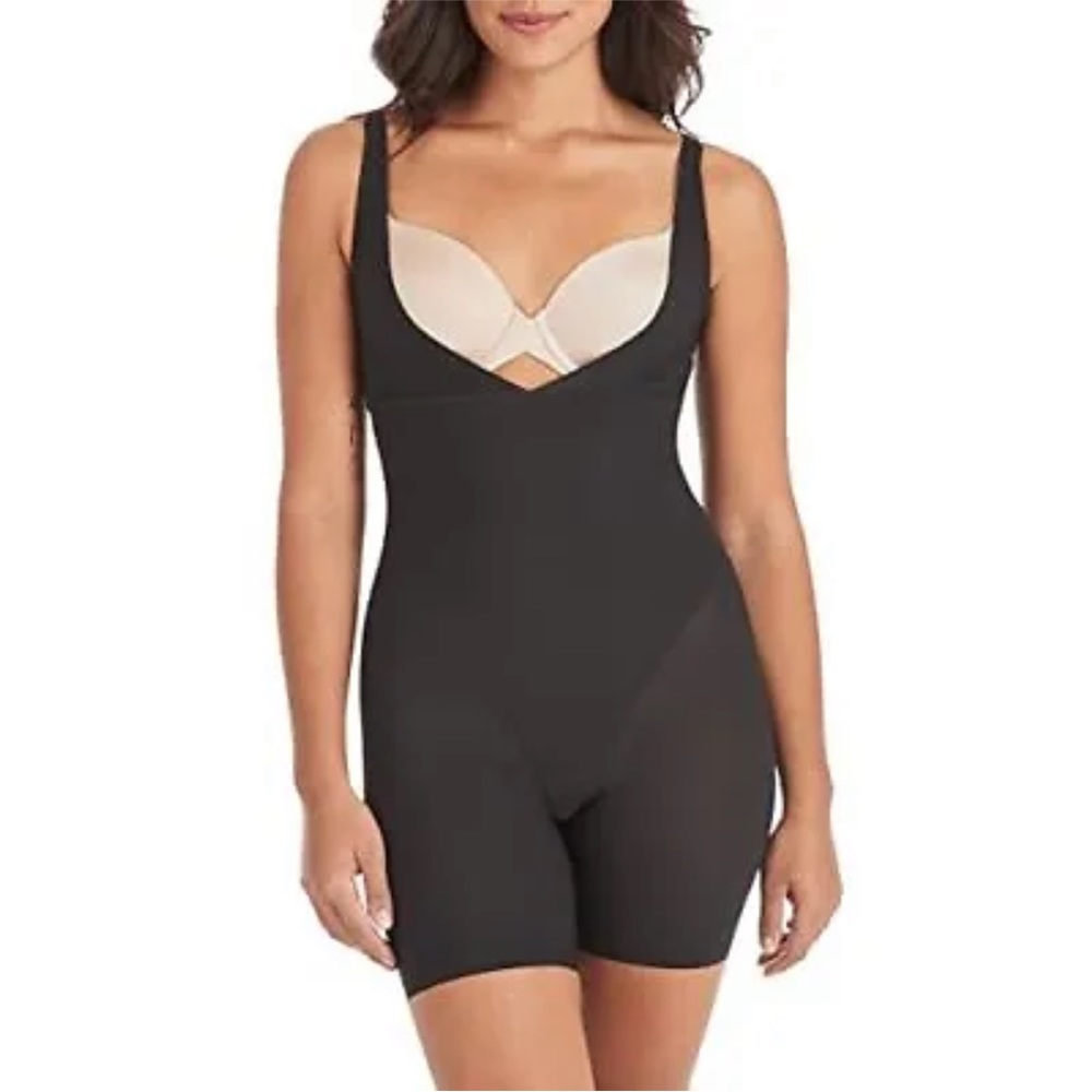 Maidenform Womens Firm Control Open-Bust Body Shaper, Black Size: 2XL.